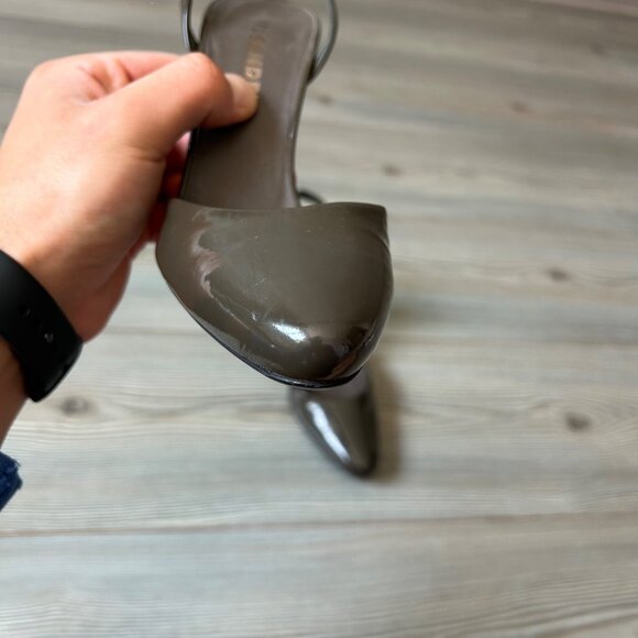 Jil Sander Patent Leather Olive Heels - Picture 7 of 9